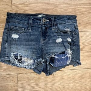 Daytrip Capricorn Blue Distressed Jean Shorts
